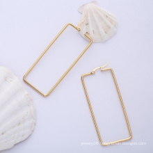 Fashion Jewelry European Newest Model Earring geometric big stud hoop gold earrings for women xmas gifts